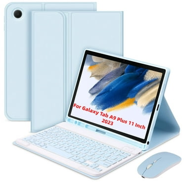 Detachable tablet case, lightweight, portable, and stable support with BT keyboard/pen slot, suitable for Samsung Galaxy Tab A9 / A9 Plus