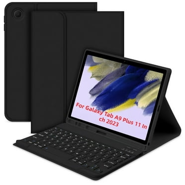 Detachable tablet case, lightweight, portable, and stable support with BT keyboard/pen slot, suitable for Samsung Galaxy Tab A9