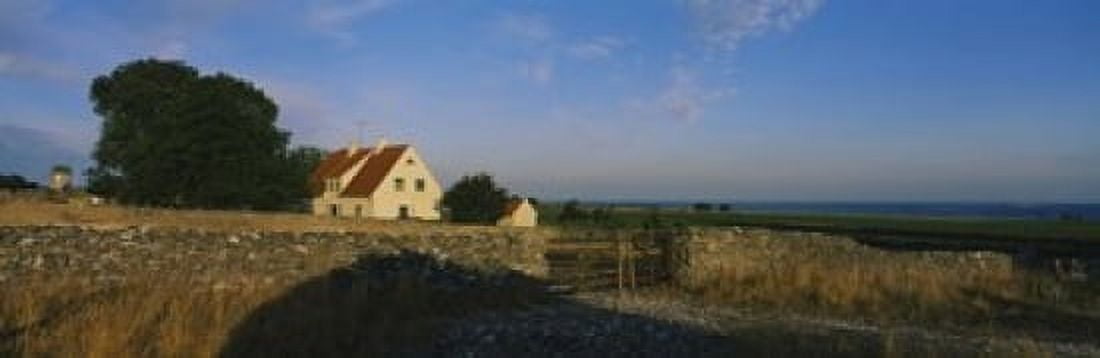 Detached house near the ocean Faro Sweden Canvas Art - Panoramic Images (18 x 6)