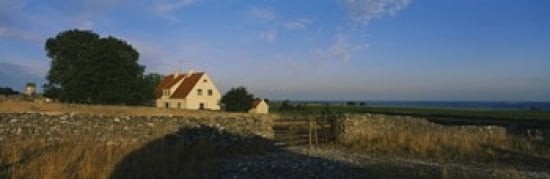 Detached house near the ocean Faro Sweden Canvas Art - Panoramic Images (36 x 12)
