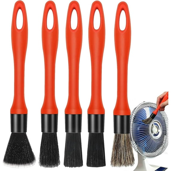 Detail Brushes Car Detailing, Auto Detailing Brush Set with Soft Mixed Hair - Car Detailing Kit, Car Detailing Brush set for Tires Leather Exterior