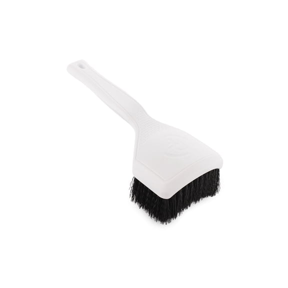 Detail Factory Motorcycle Curved Tire Brush Ergonomic Grip & Stiff Bristles for Deep Tire Cleaning Curved Head for Motorcycles, ATVs & Bicycles Black Ice