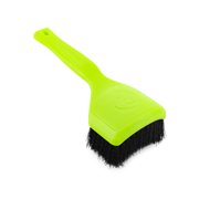 Detail Factory Motorcycle Curved Tire Brush   Ergonomic Grip & Stiff Bristles for Deep Tire Cleaning   Curved Head for Motorcycles, ATVs & Bicycles   Ectoplasm