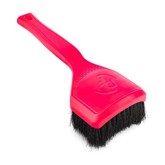 Detail Factory Motorcycle Curved Tire Brush Ergonomic Grip & Stiff Bristles for Deep Tire Cleaning Curved Head for Motorcycles, ATVs & Bicycles Underglow