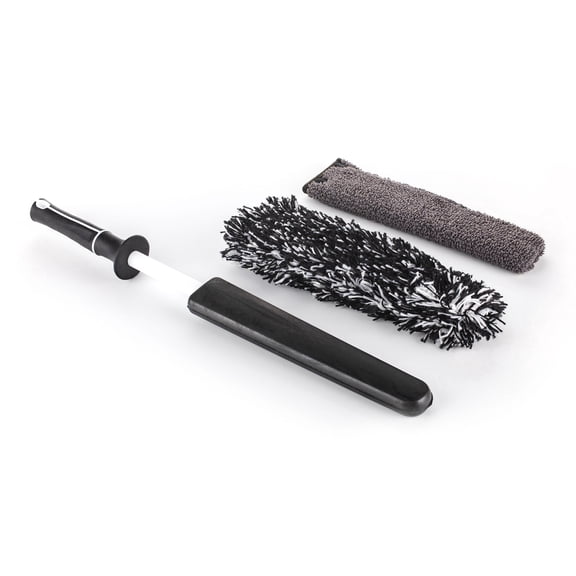 Detail Factory - Wheel Brush Kit with Interchangeable Microfiber Covers - Black Ice