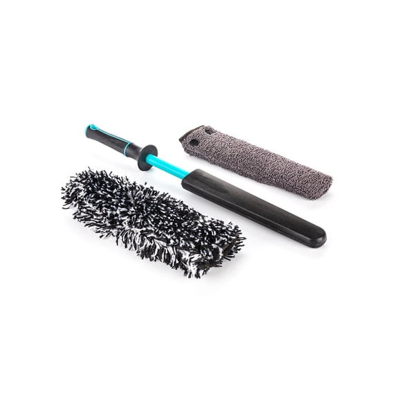 Detail Factory - Wheel Brush Kit with Interchangeable Microfiber Covers - Octane Riptide