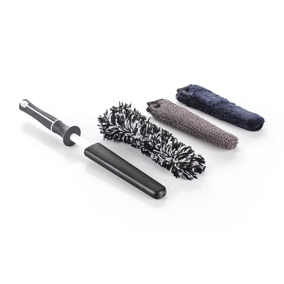 Detail Factory - Wheel Brush Mini with Interchangeable Microfiber Covers - Black Ice