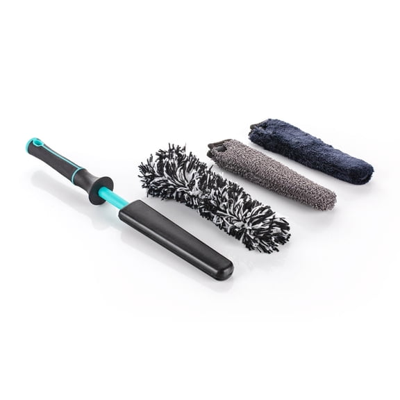 Detail Factory - Wheel Brush Mini with Interchangeable Microfiber Covers - Octane Riptide