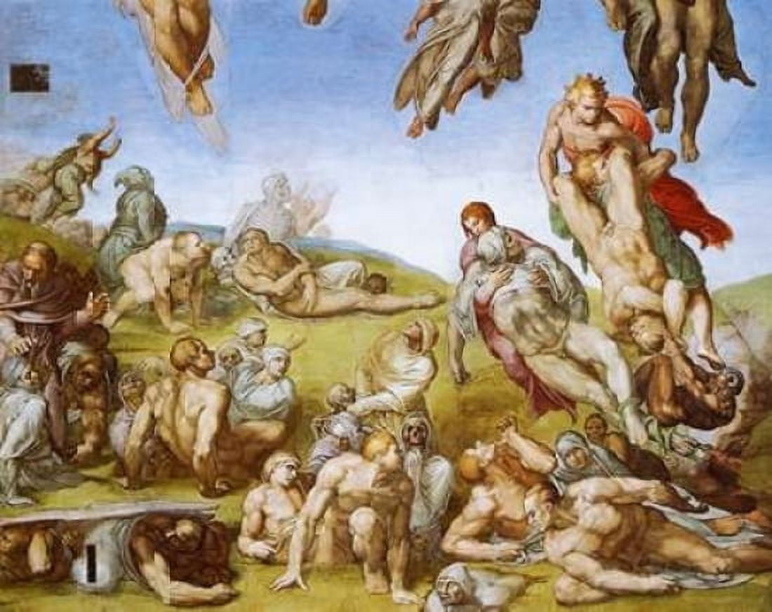 Detail From The Last Judgement - Resurrection Of The Dead Canvas Art - Michelangelo (24 x 30)