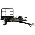 thumbnail image 1 of 4 ft. x 6 ft. Powder-Coated Open Side Multi Purpose Utility Trailer - Black, 1 of 4