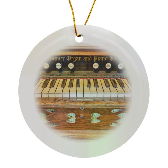 3drose, Detail of an Old Organ., Circle Porcelain Ornament