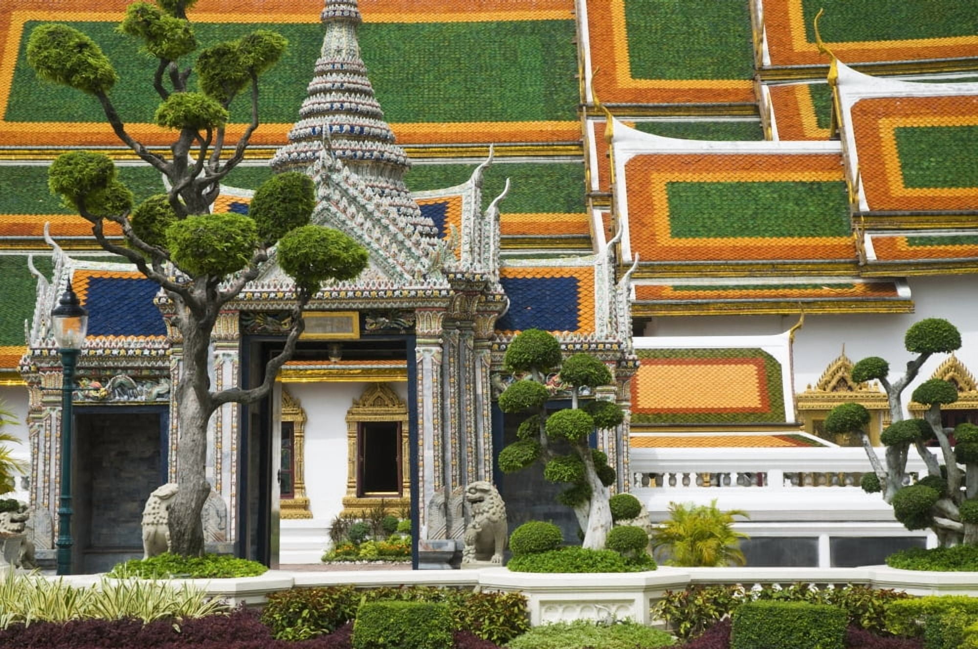 Detail Of Gardens And Temple In Royal Palace Complex Canvas Art - Ian Cumming Design Pics (19 x 12)