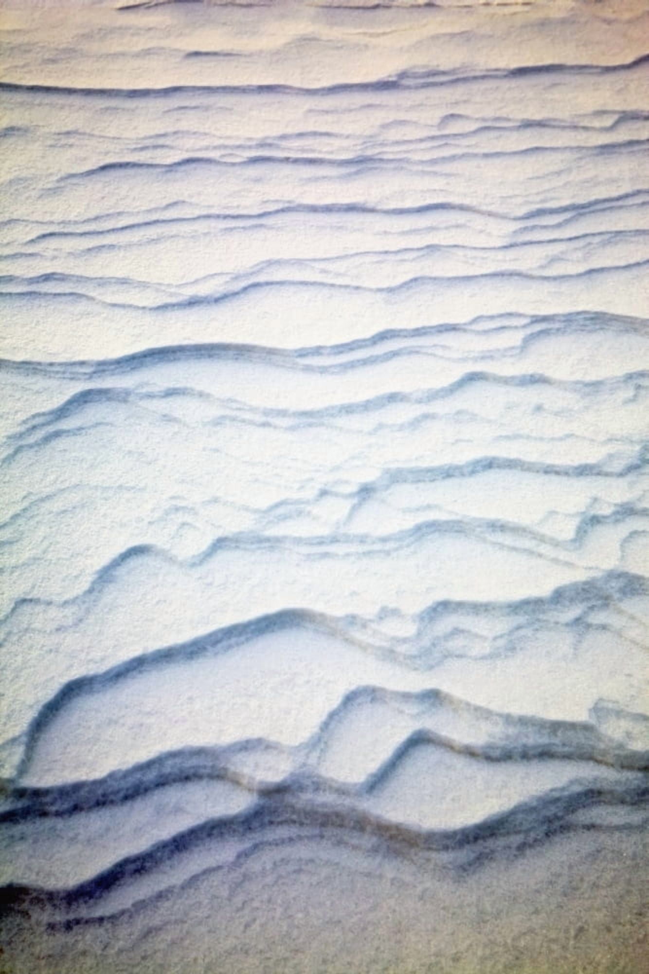 Detail Of Ripple Pattern In The Snow At Sunrise Calgary Alberta Canada Canvas Art - Michael Interisano Design Pics (12 x 19)