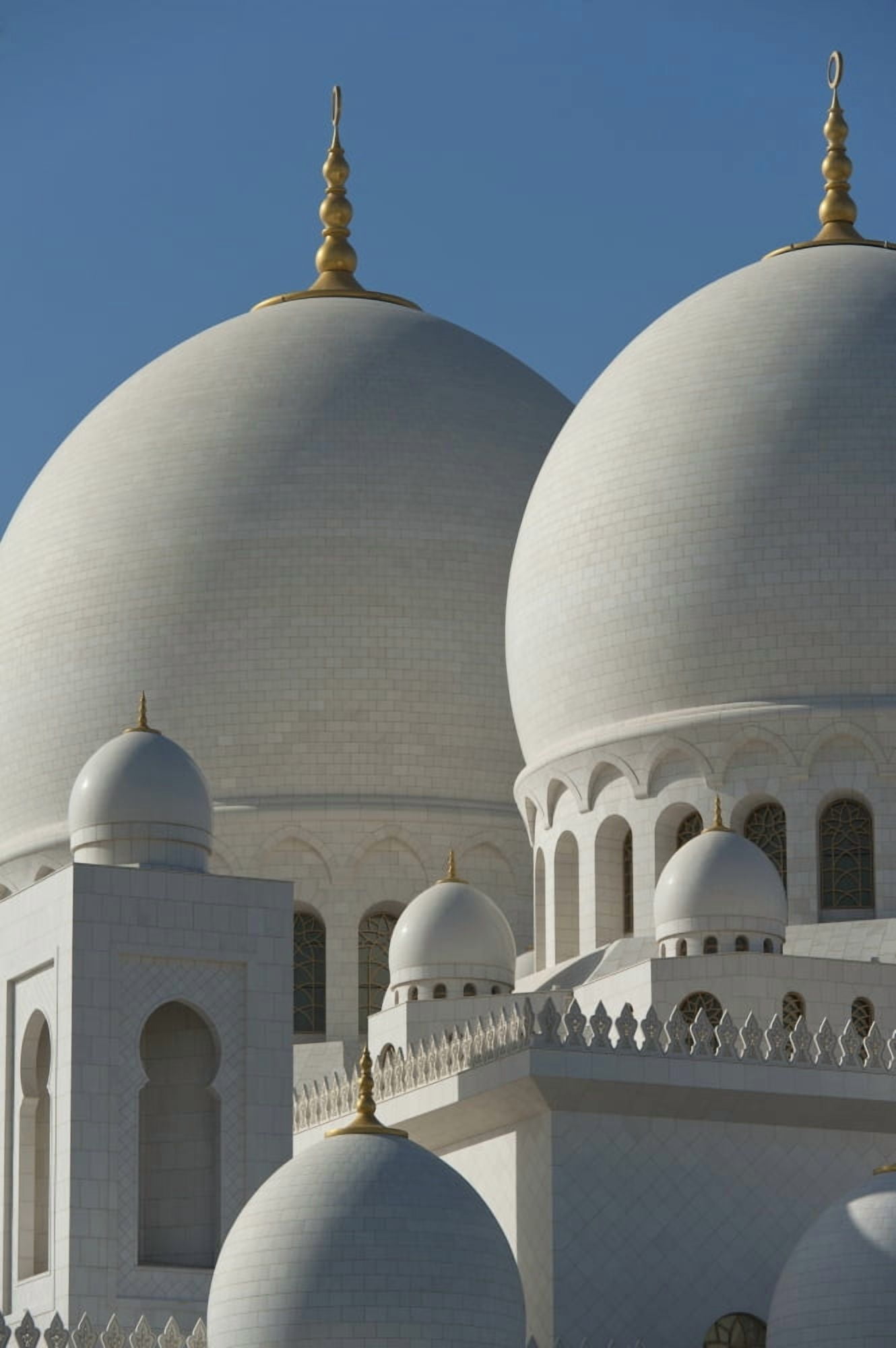 Detail Of The Domed Roof Of The Sheikh Zayed Grand Mosqueabu Dhabi United Arab Emirates Canvas Art - Ian Cumming Design Pics (12 x 19)