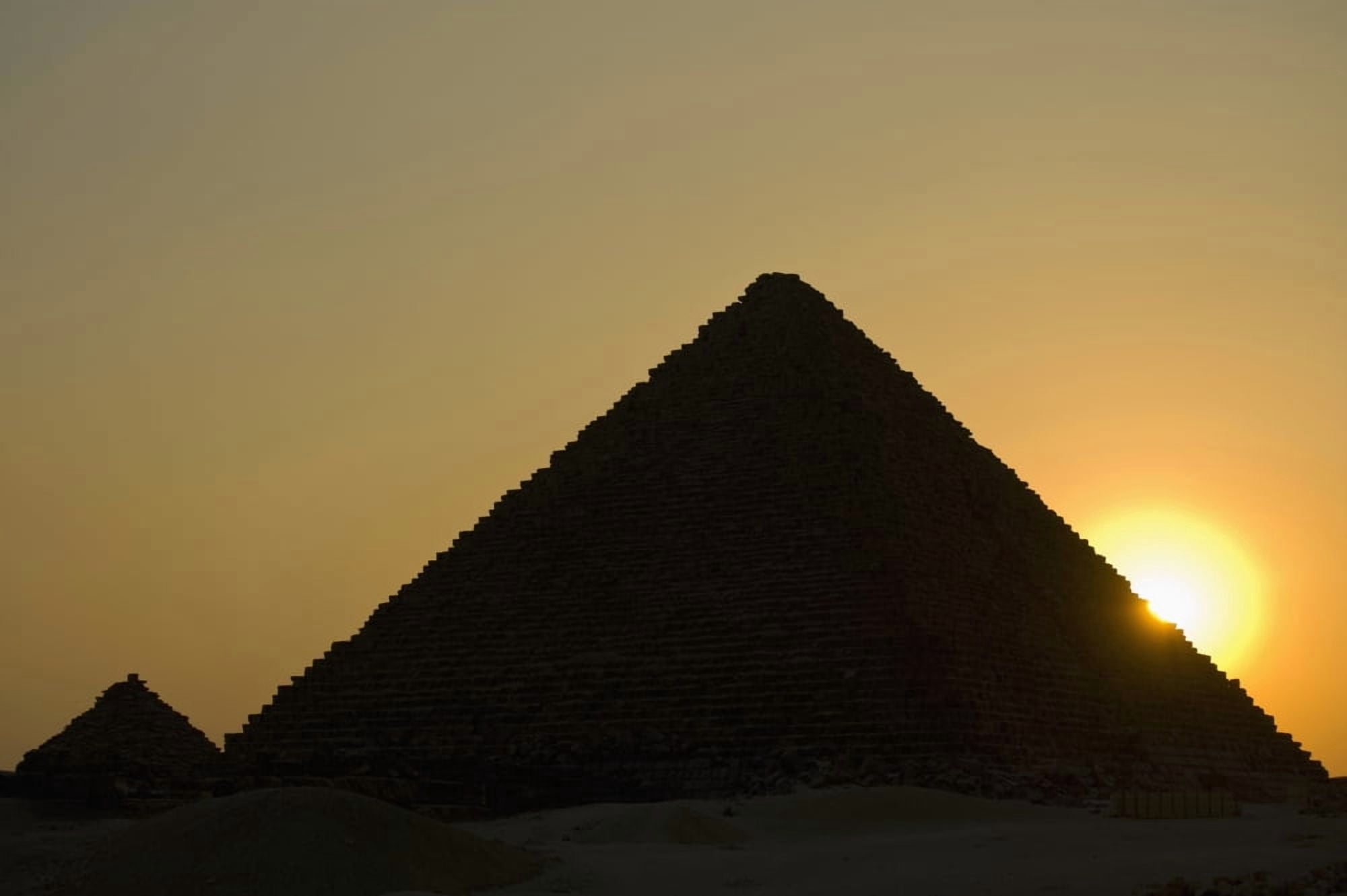 Detail Of The Pyramids At Dusk Canvas Art - Ian Cumming Design Pics (38 x 24)