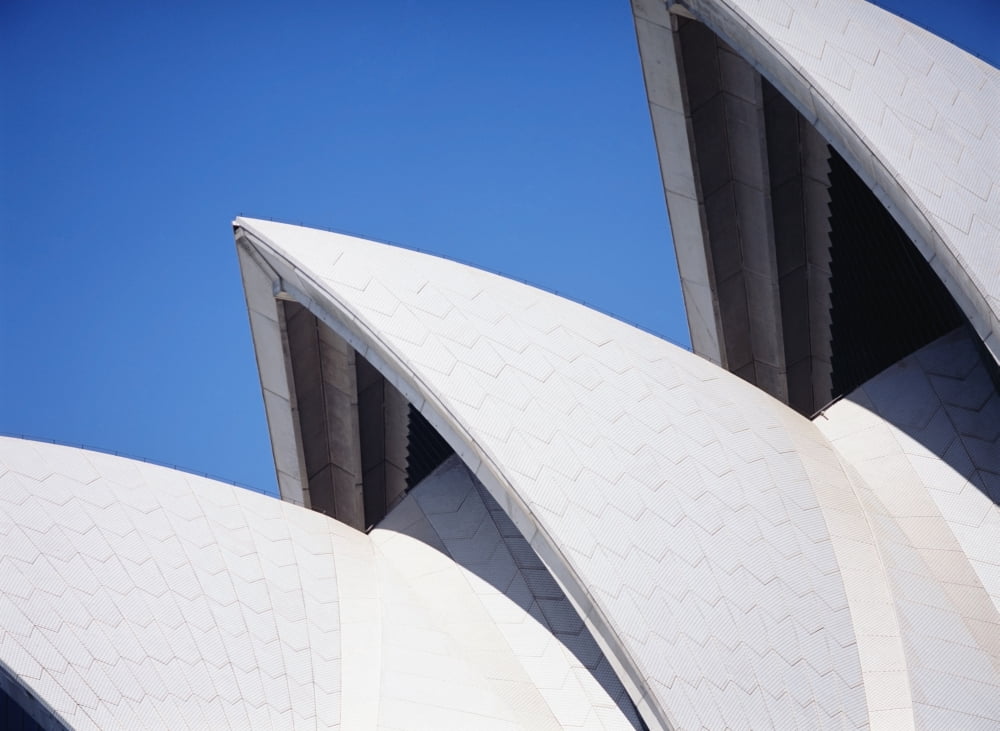 Detail Of The Roof Of The Sydney Opera House Sydney Close Up Canvas Art - Ian Cumming Design Pics (16 x 12)