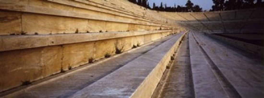 Detail Olympic Stadium Athens Greece Canvas Art - Panoramic Images (15 x 6)