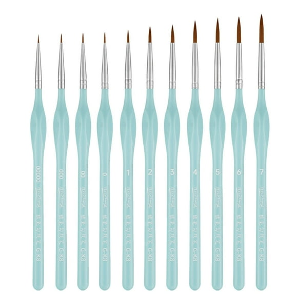 11Pcs Detail Paint Brush Set Miniature Brush for Fine Detailing Art Painting