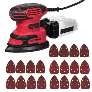 Detail Sander Palm Sander, 220W Electric Sander 13000 OPM Mouse Sander with Dust Collector 1.6Amp Hand Sander with 20PCS Sanderpapers for Wood