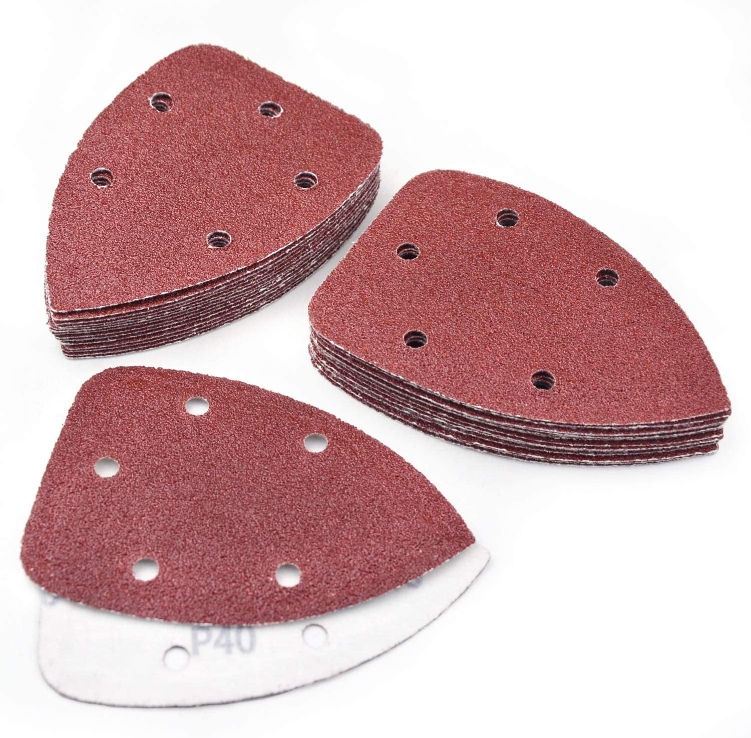 Detail Sander Sandpaper 30Pcs 5Hole 40 Grit Aluminum Oxide Mouse