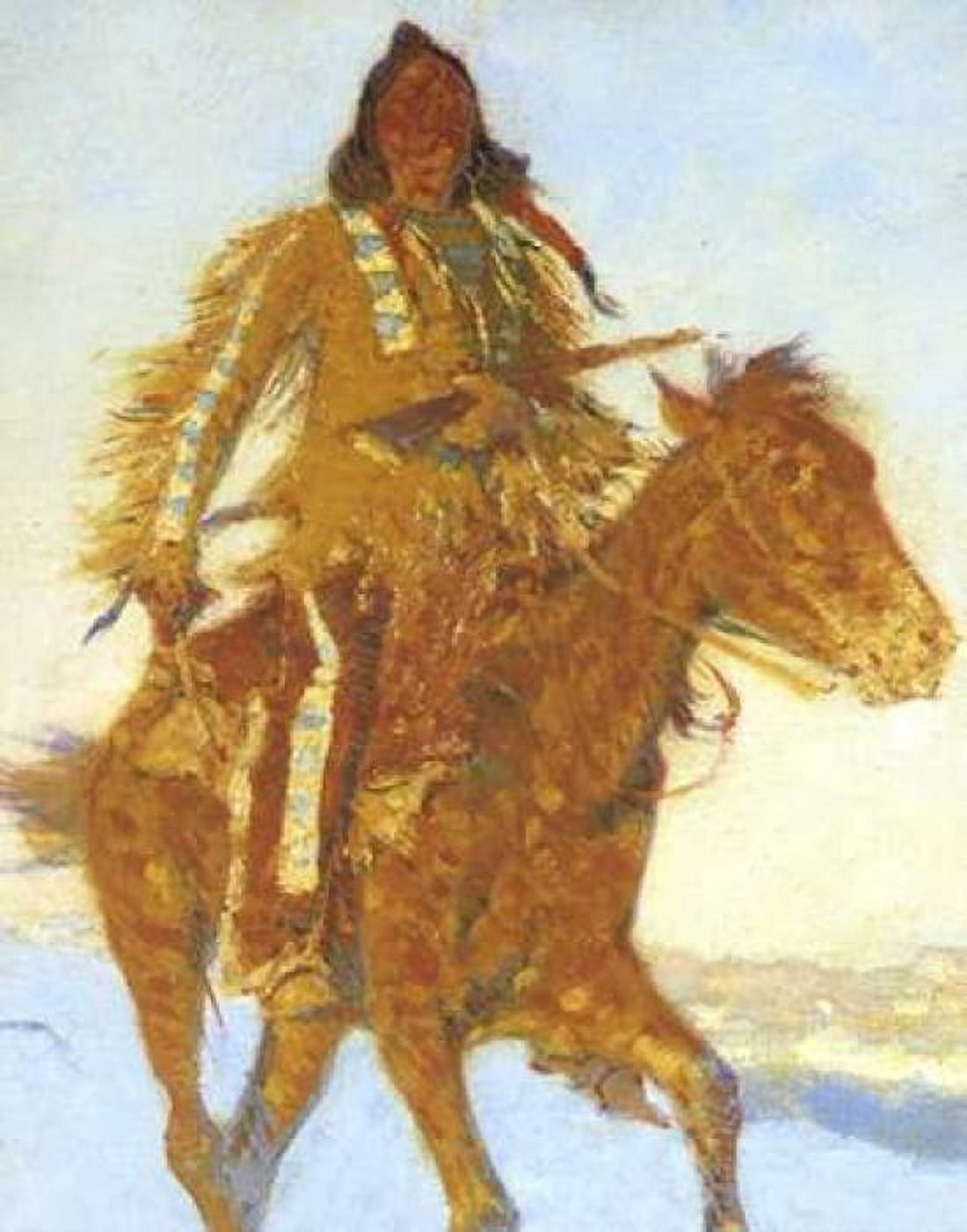 Detail The Snow Trail Canvas Art - Frederic Remington (20 x 24)