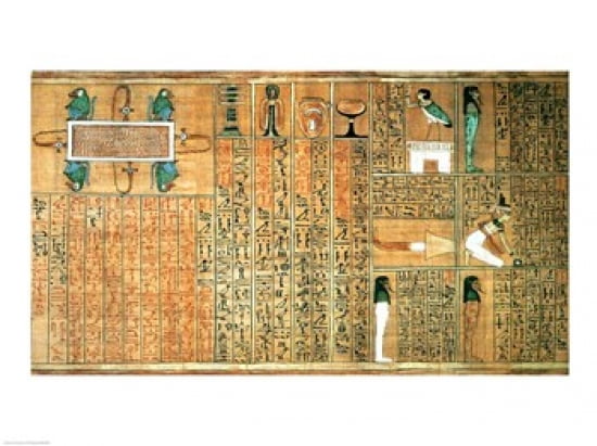 Detail depicting the deceased and his Ba Canvas Art - (24 x 18)