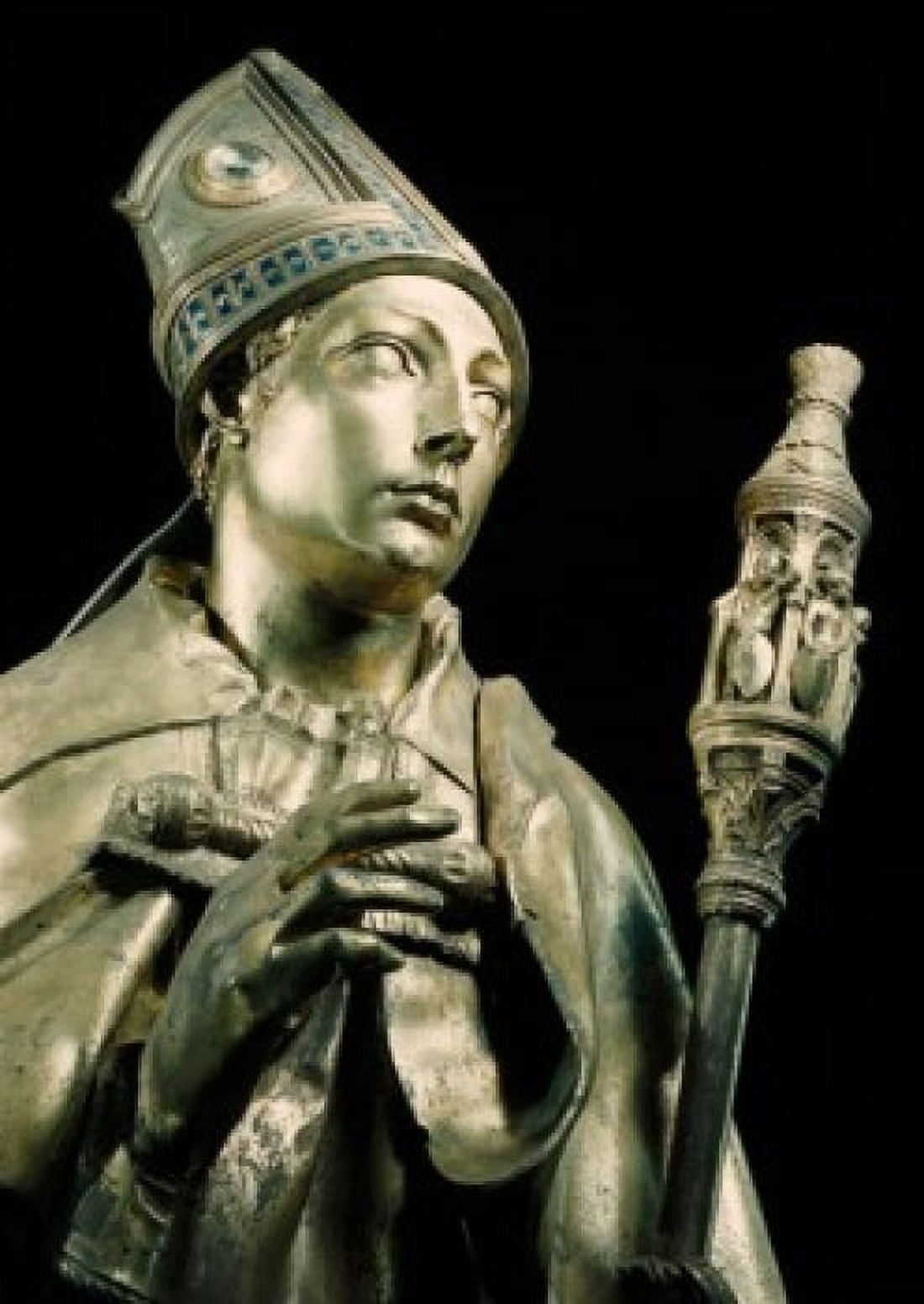 Detail from Saint Louis of Toulouse by Donatello (Circa 1386-1466) Italy Florence Basilica of Santa Croce Canvas Art - Donatello (18 x 24)
