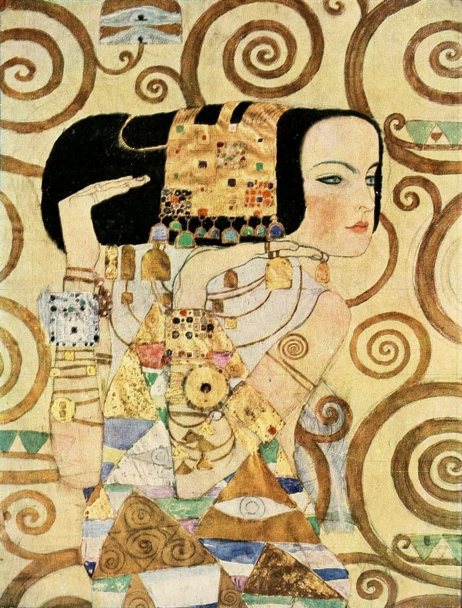 Detail from Stoclet Frieze Canvas Art - Gustav Klimt (24 x 36)