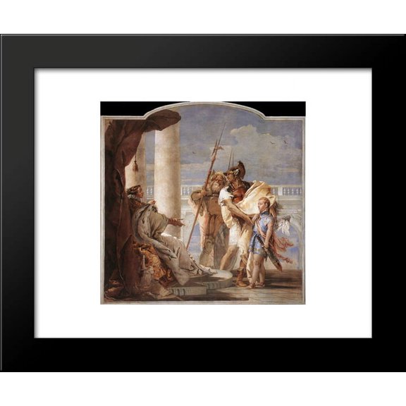 Detail of Dido, from Aeneid Presents Cupid, Disguised as Ascanius, to Dido 20x24 Framed Art Print by Giovanni Battista Tiepolo