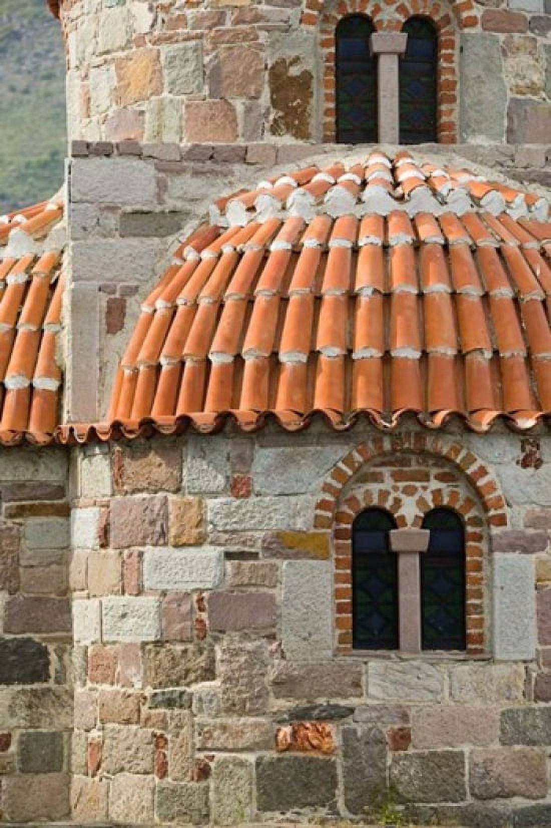 Detail of Panaghias Myrsiniotisis Chapel above the Limonos Monastery Filia Lesvos Greece Canvas Art - Walter Bibikow DanitaDelimont (19 x 28)