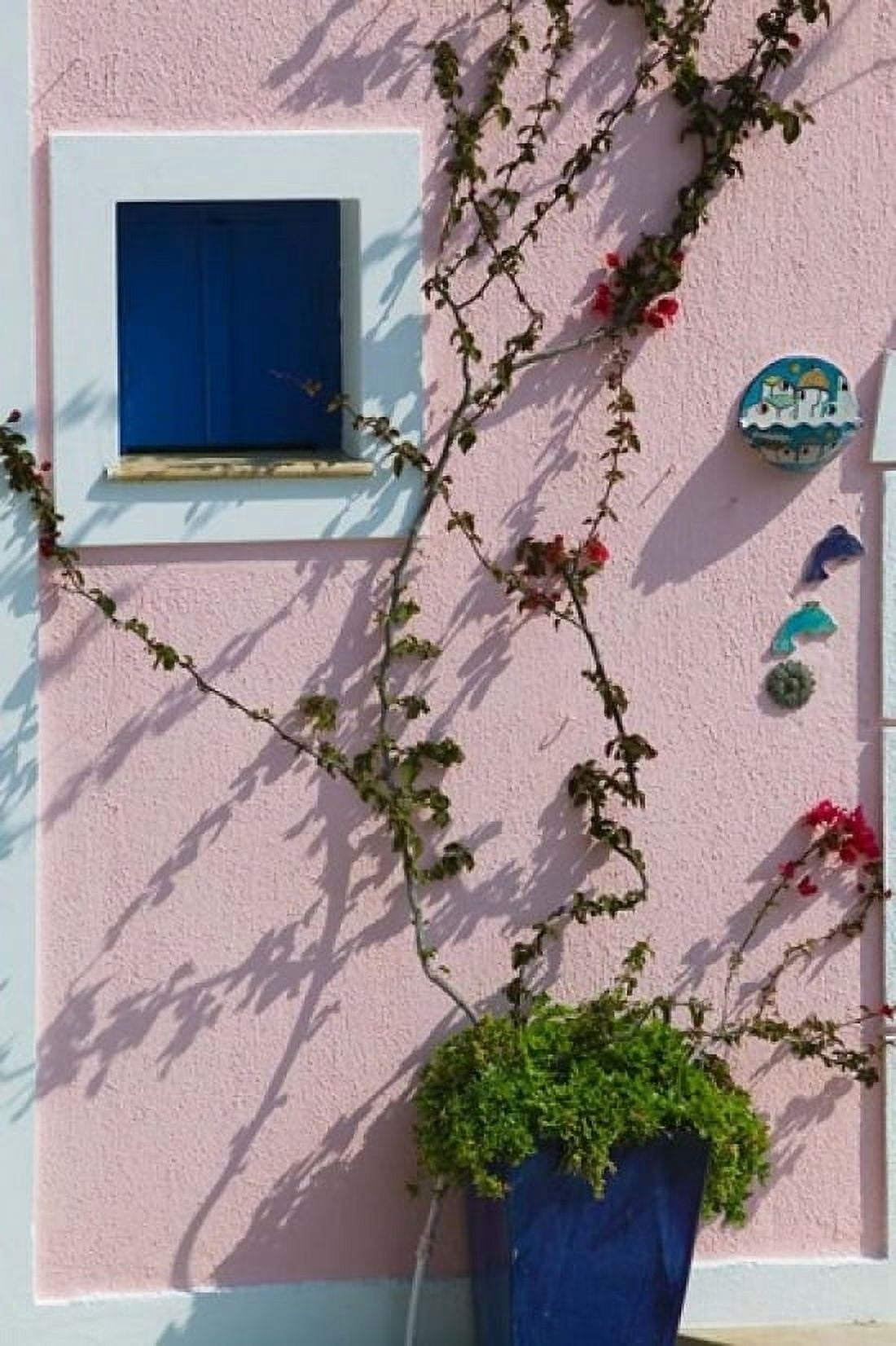 Detail of Pastel Condo Assos Kefalonia Ionian Islands Greece Canvas Art - Walter Bibikow DanitaDelimont (24 x 36)