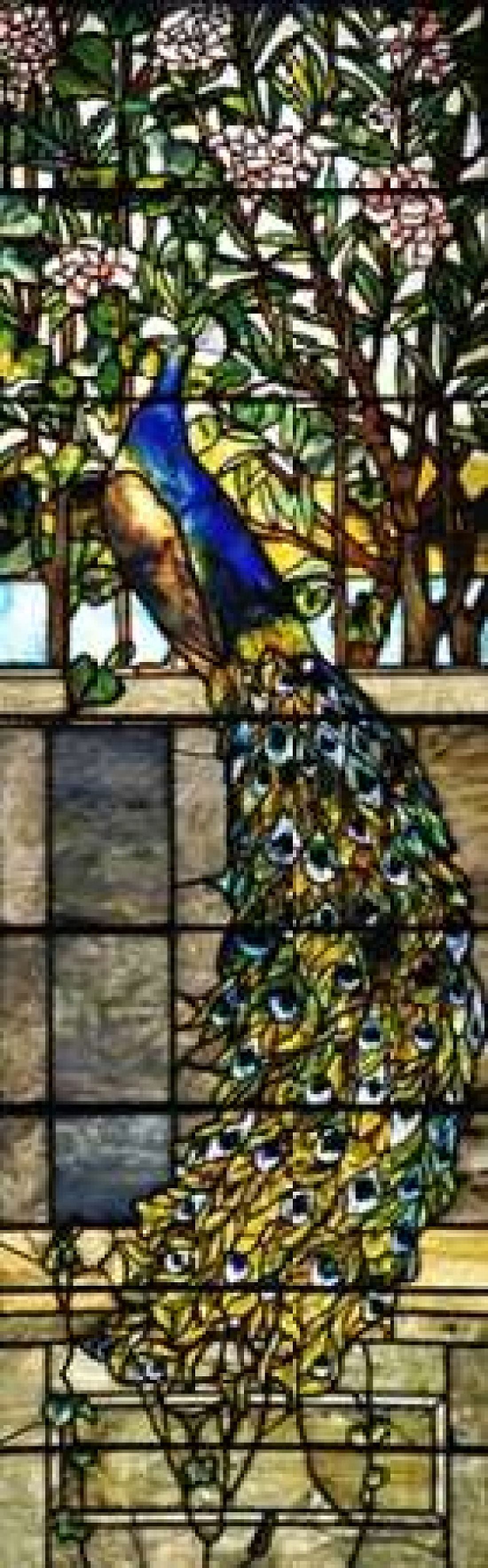 Detail of Right Side of Twilight Canvas Art - Tiffany Studios (8 x 24)