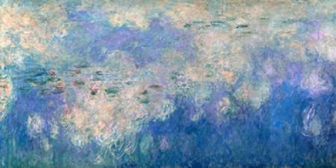 Detail of Waterlilies- The Clouds Canvas Art - Claude Monet (24 x 48)