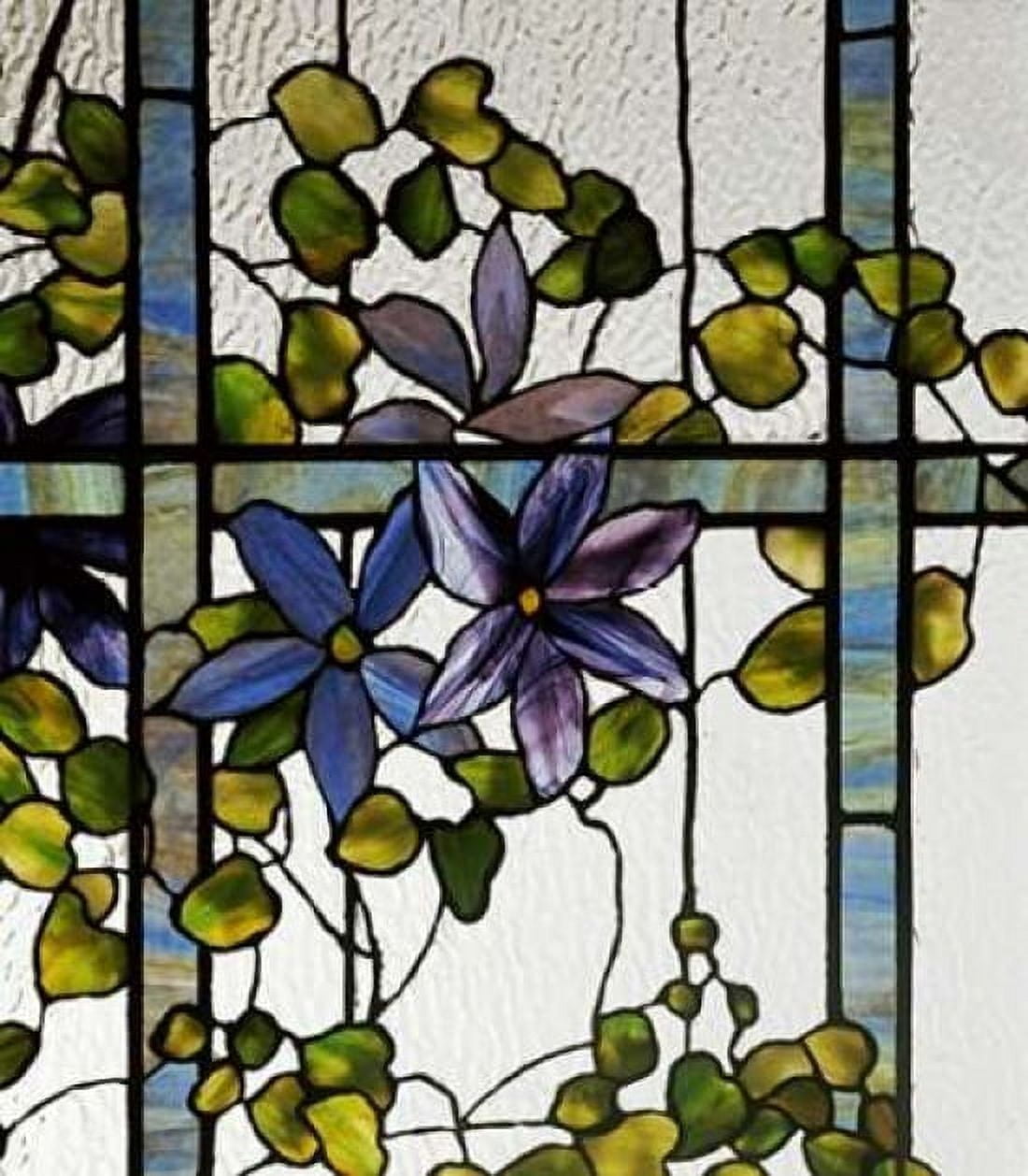 Detail of a Clematis Canvas Art - Tiffany Studios (24 x 24)