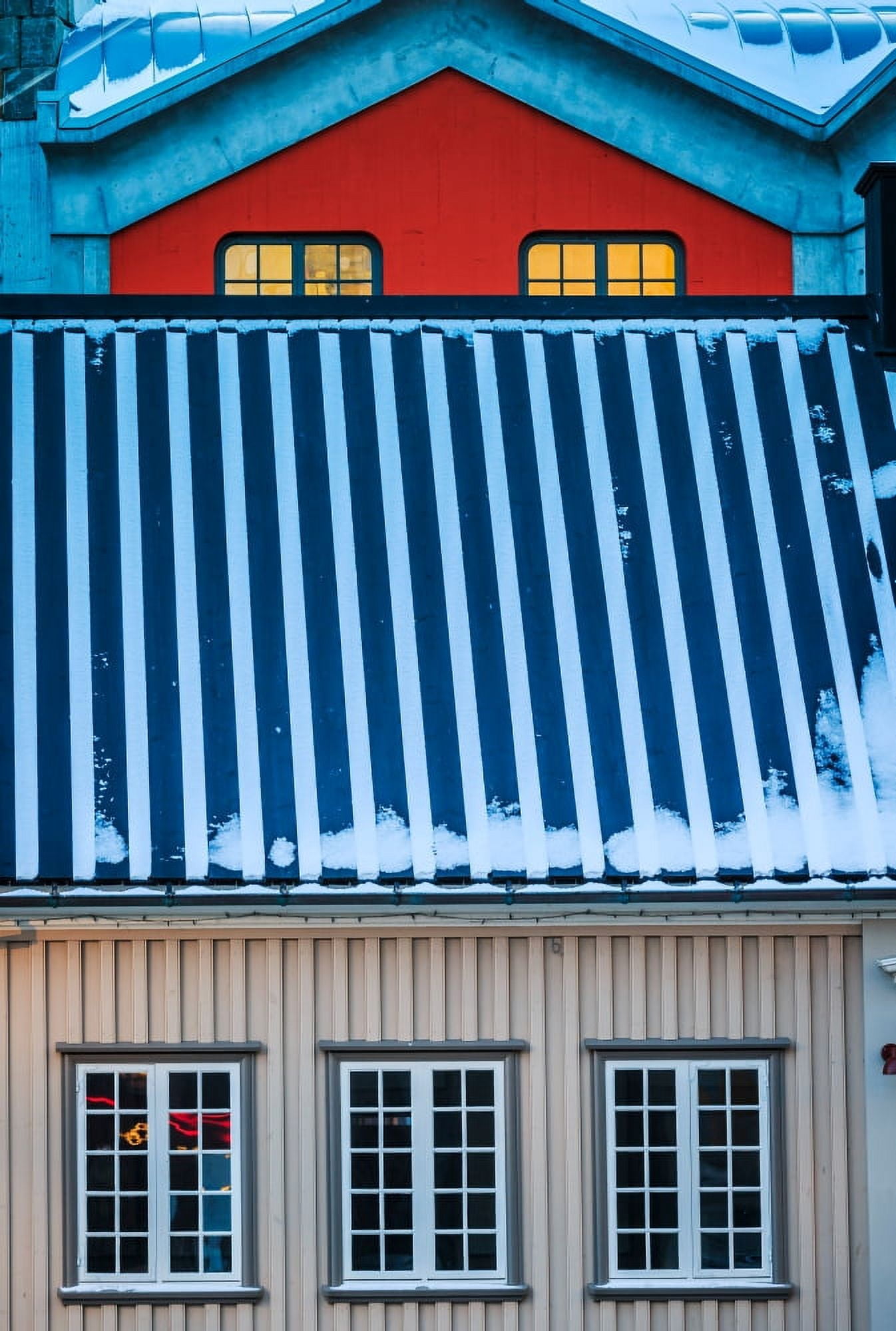 Detail of a house in Reykjavik Iceland Canvas Art - Panoramic Images (27 x 9)