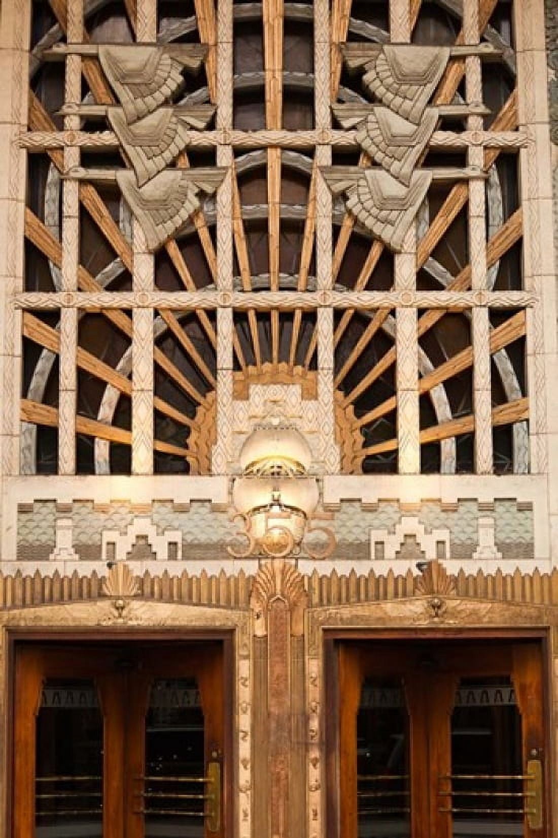 Detail of the Marine Building Vancouver British Columbia Canada Canvas Art - Walter Bibikow DanitaDelimont (19 x 28)