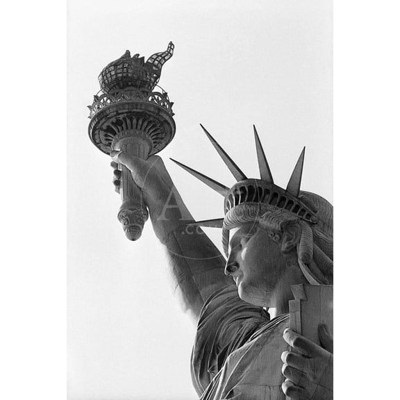 Detail of the Statue of Liberty by Frederic Auguste Bartholdi, Unframed Photographic Print Wall Art Sold by ArtCom