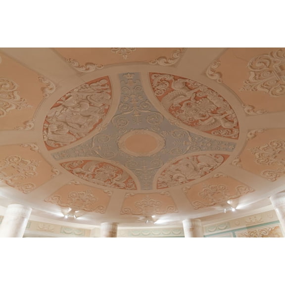 Detail of the conference room ceiling, Stalin's Bunker, Izmailovo-Area, Moscow, Russia Poster Print (27 x 9)