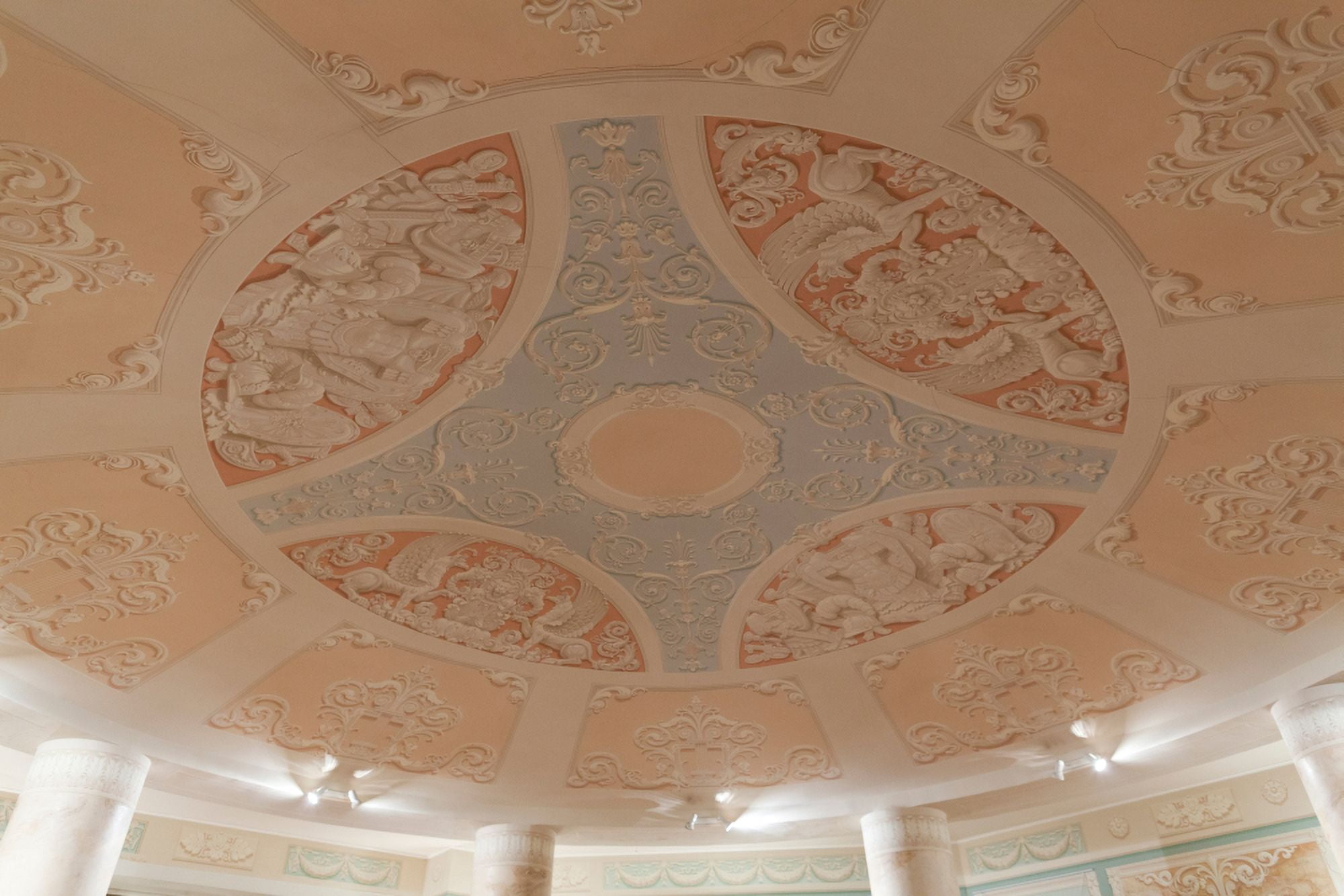 Detail of the conference room ceiling Stalins Bunker Izmailovo-Area Moscow Russia Canvas Art - Panoramic Images (27 x 9)