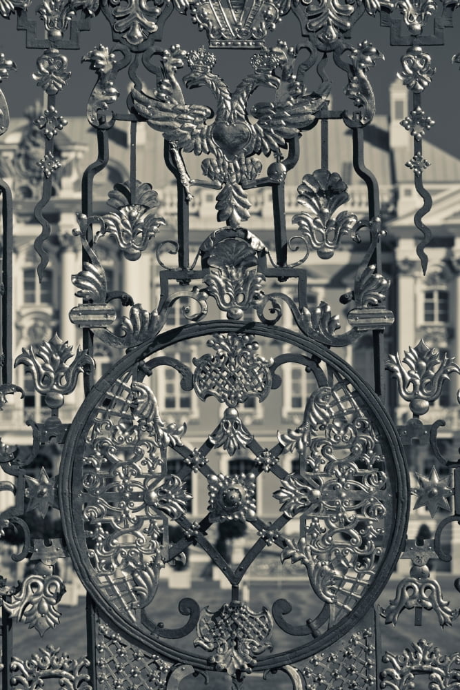 Detail of the palace gate Catherine Palace Tsarskoye Selo St Petersburg Russia Canvas Art - Panoramic Images (27 x 9)