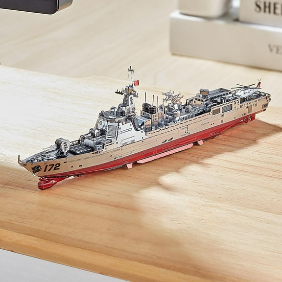 Detailed 055 Destroyer Metal Model Kit Unassembled Craft Set for Skilled Hobbyists