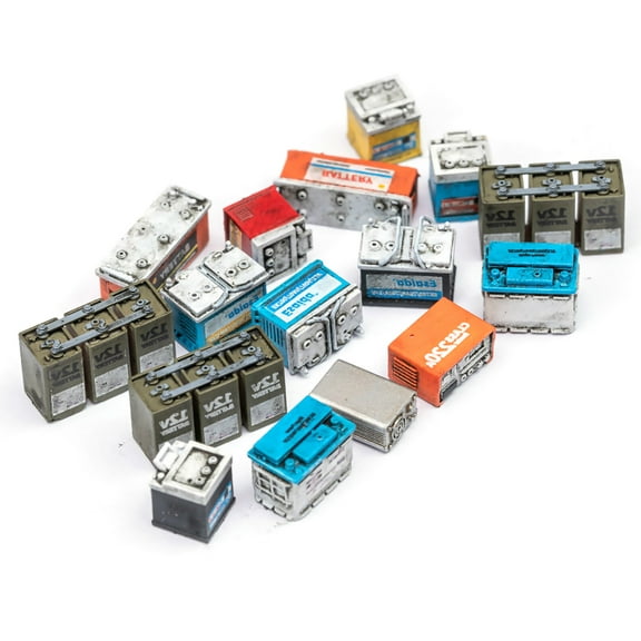 Detailed 1/35 Scale Model Batteries No Layer Pattern, Vivid Appearance with Stickers, 16PCS Set