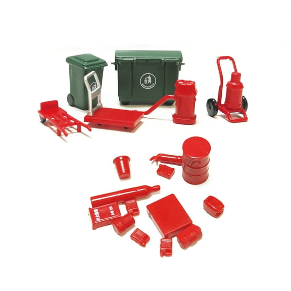 Detailed 1/64 Scale Model Scene Accessories Non-Launchable for Model Train Layouts and Collectors