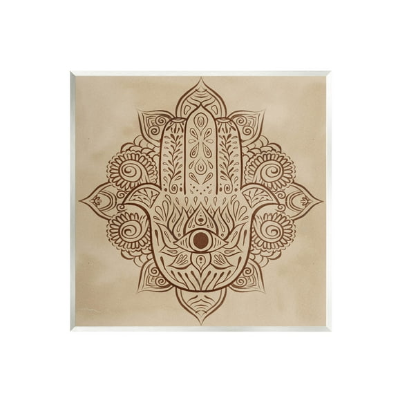 Detailed Botanical Hamsa Symbol Religious Graphic Art Unframed Art Print Wall Art