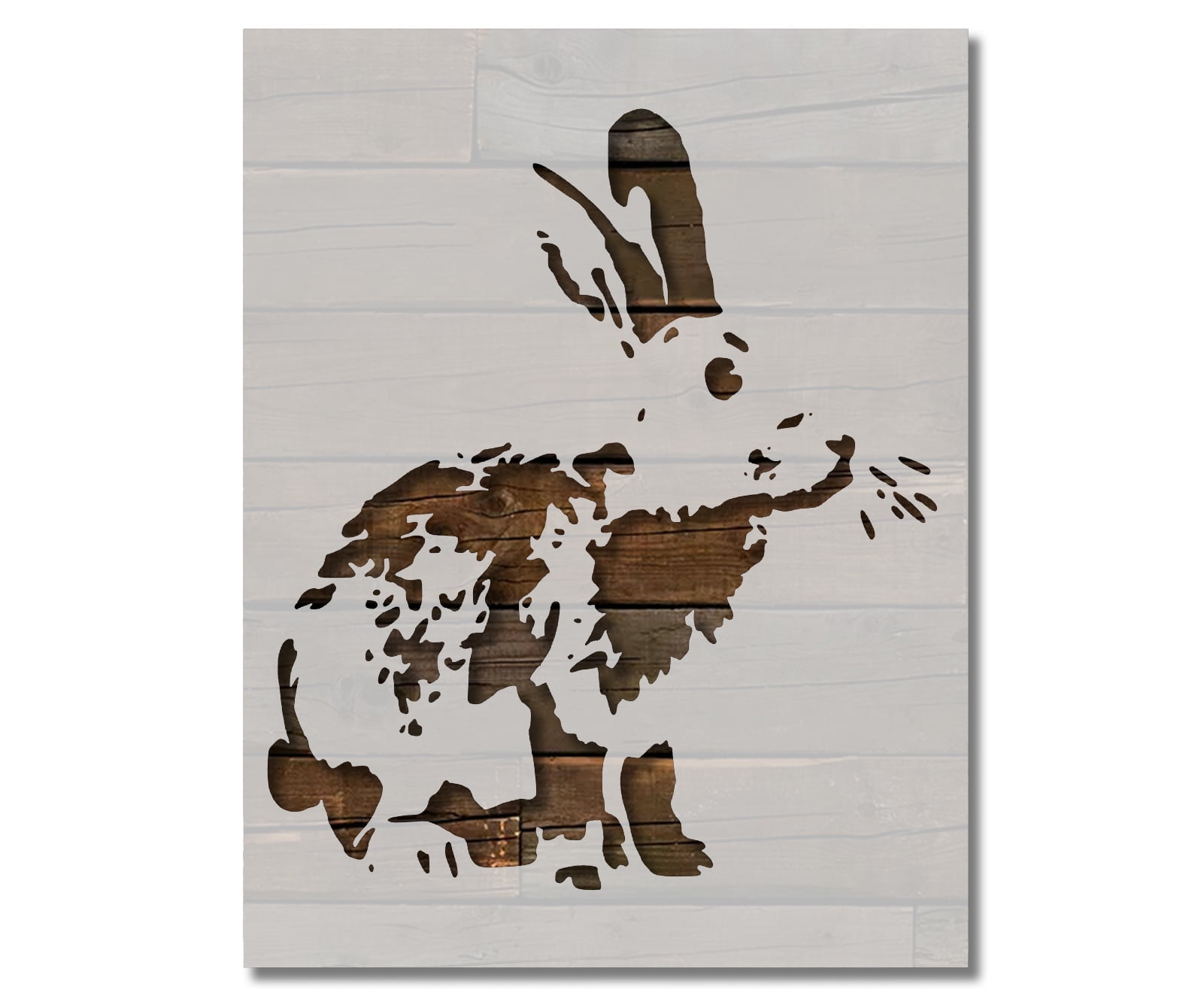 Detailed Bunny Rabbit Stencil Template Reusable 8.5 x 11 for Painting ...