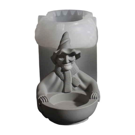 Detailed Carving Silicone Mould Witch Skull Wizard Robe Theme for Craft and Holiday Decoration