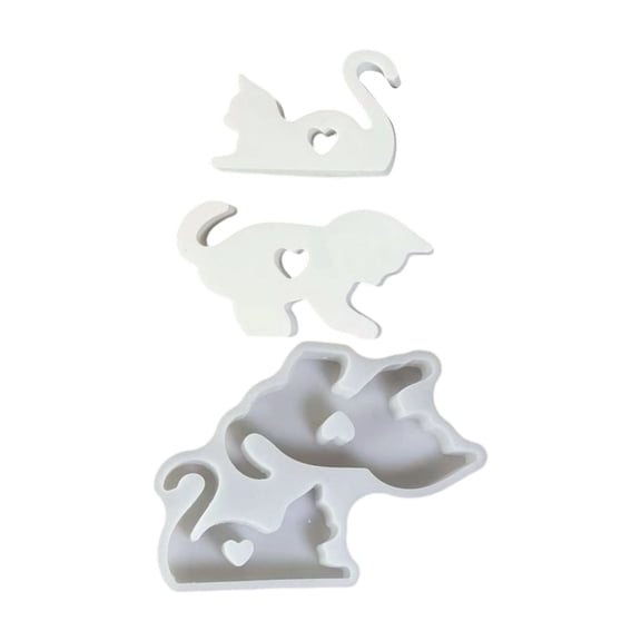 Detailed Cats Silicone Set for Plasters Cement Craft Art Tool