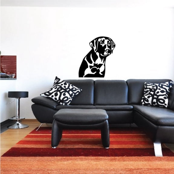 Detailed Curious Hunting Dog Decal - 36 Inches