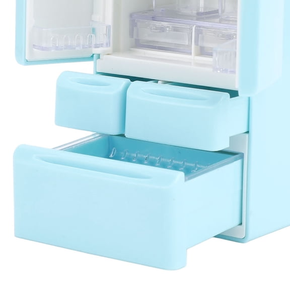 Detailed Dollhouse Refrigerator, Miniature Double Door Design For <span Style="background:red"></span> Kitchen Scenes Imaginative Play
