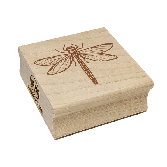 Detailed Dragonfly Insect Darter Darner Square Rubber Stamp Stamping Scrapbooking Crafting - Large 2.75in